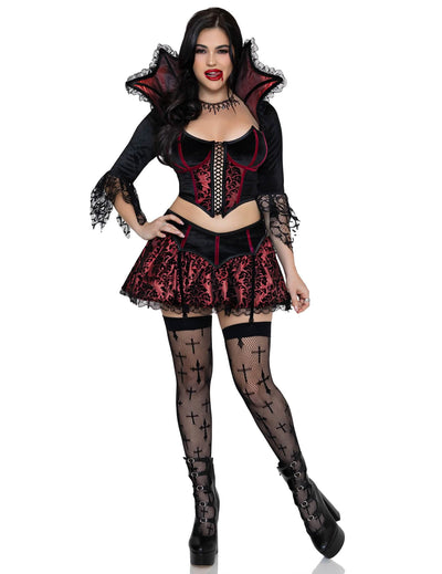 Disfarce de vampira sexy barroca para mulher