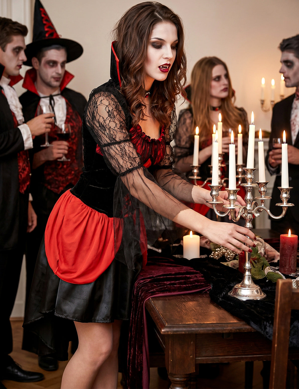 Disfarce de vampiro sexy mulher