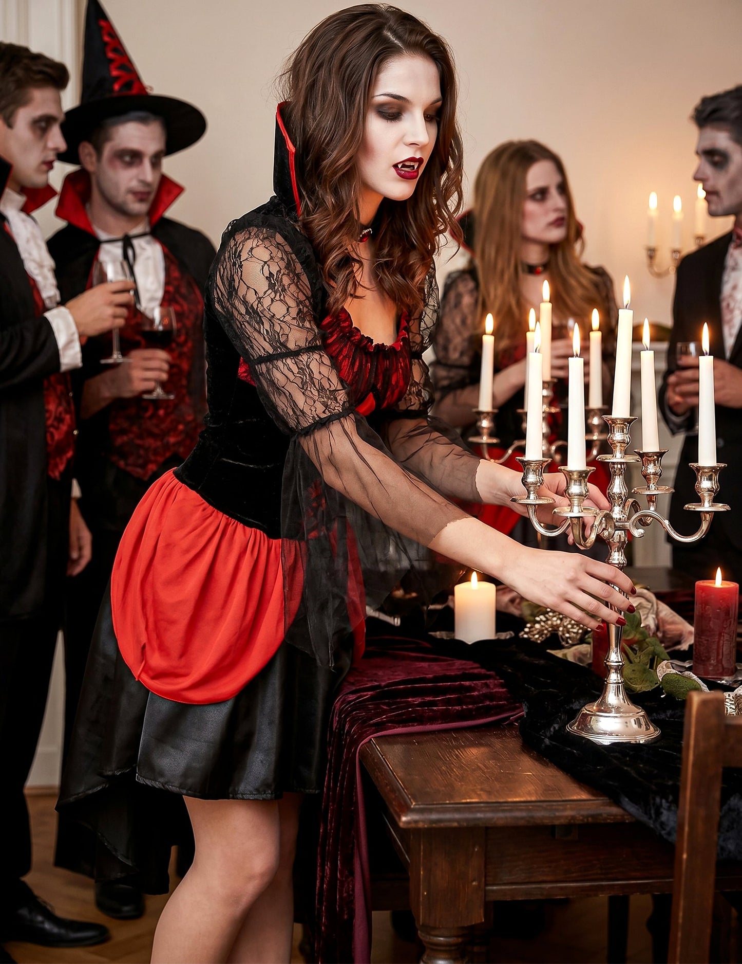 Disfarce de vampiro sexy mulher