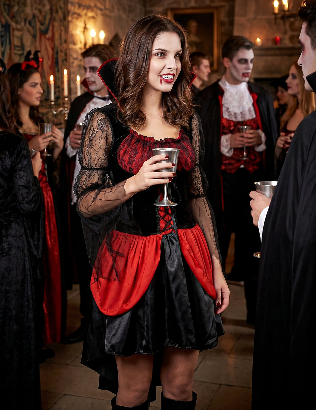 Disfarce de vampiro sexy mulher