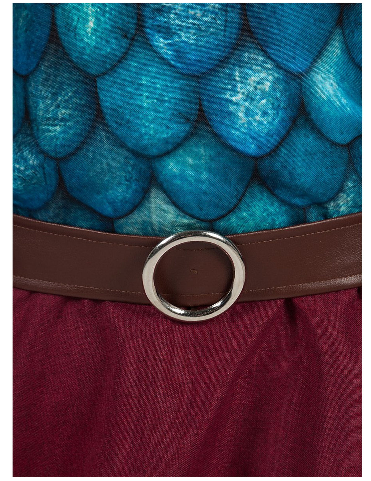 Détail de la ceinture et de la boucle du déguisement Vic le Viking™ pour enfant
