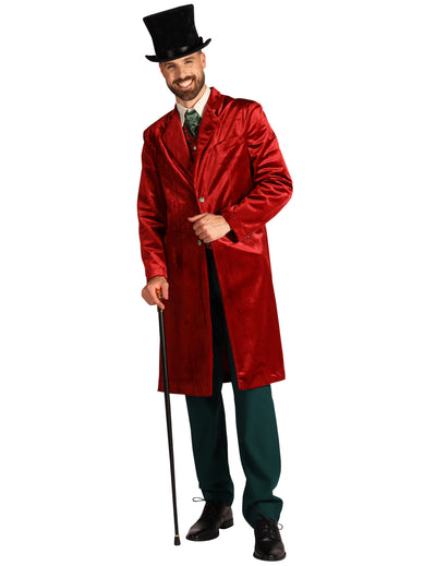 Fato vitoriano de Natal Charles Dickens para homem