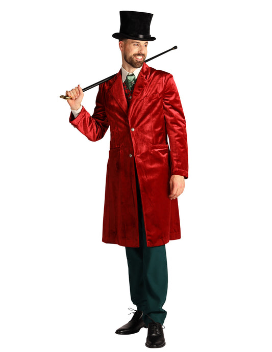 Fato vitoriano de Natal Charles Dickens para homem