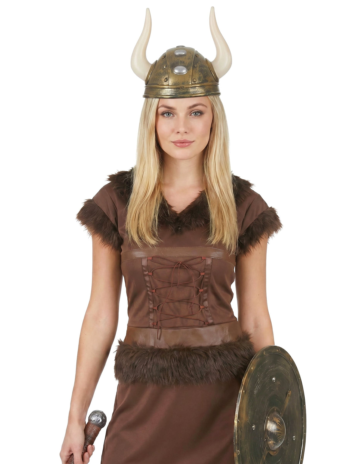 Disfarce Viking sexy castanho mulher