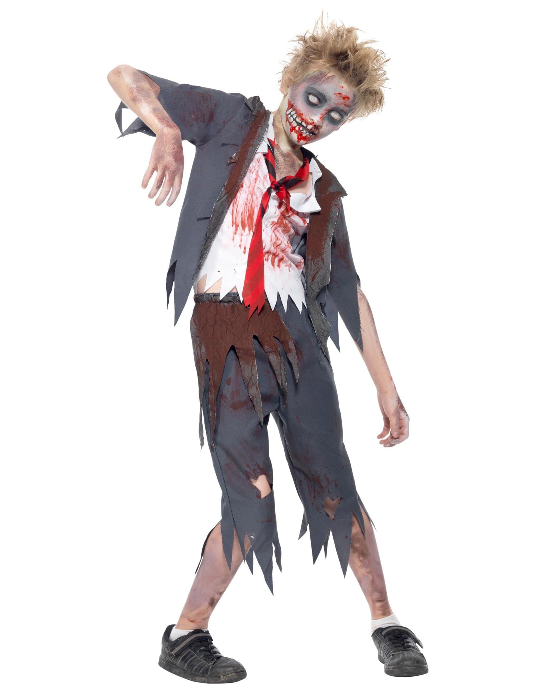Vue d'ensemble du déguisement de zombie écolier