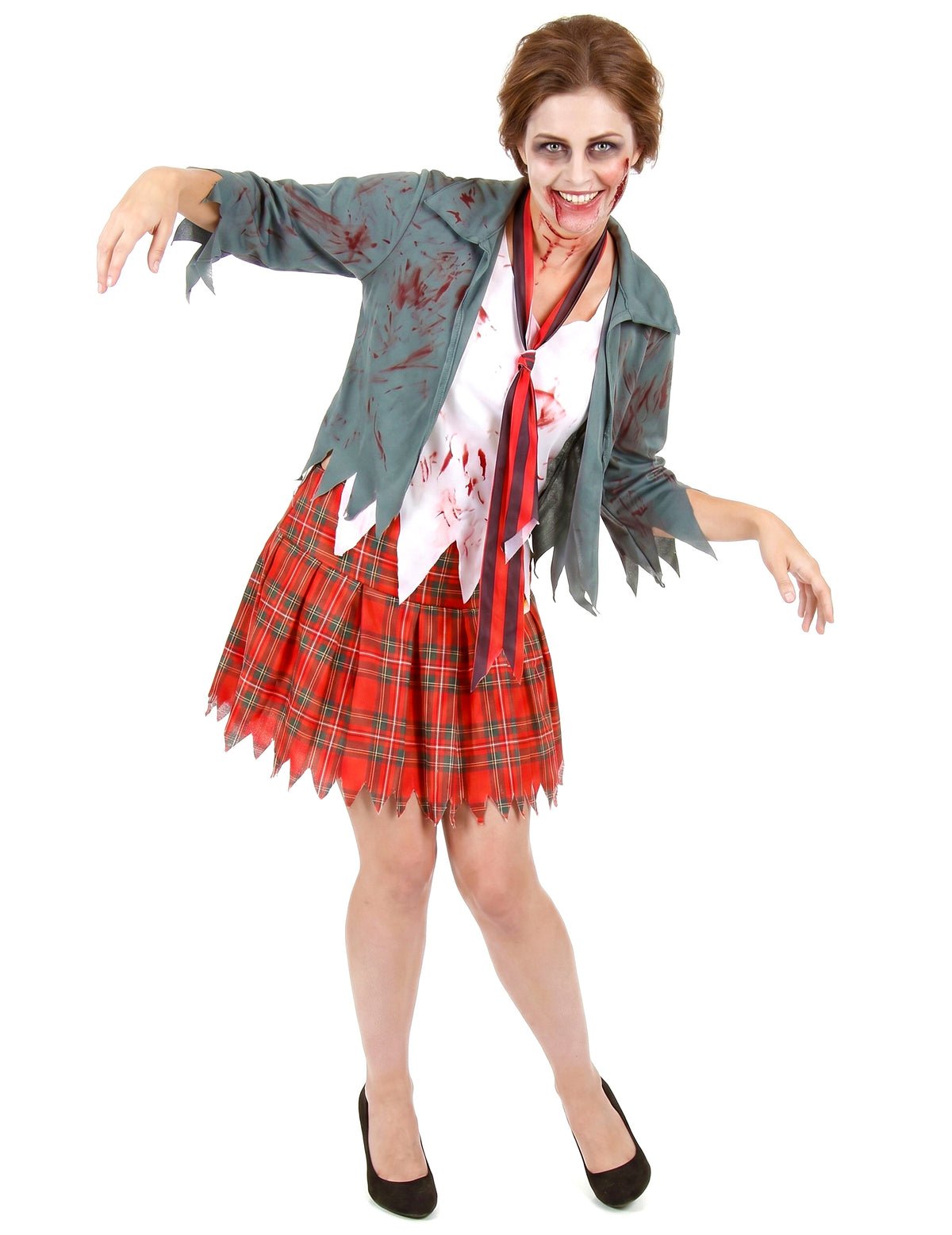 Disfarce de aluna zombie mulher