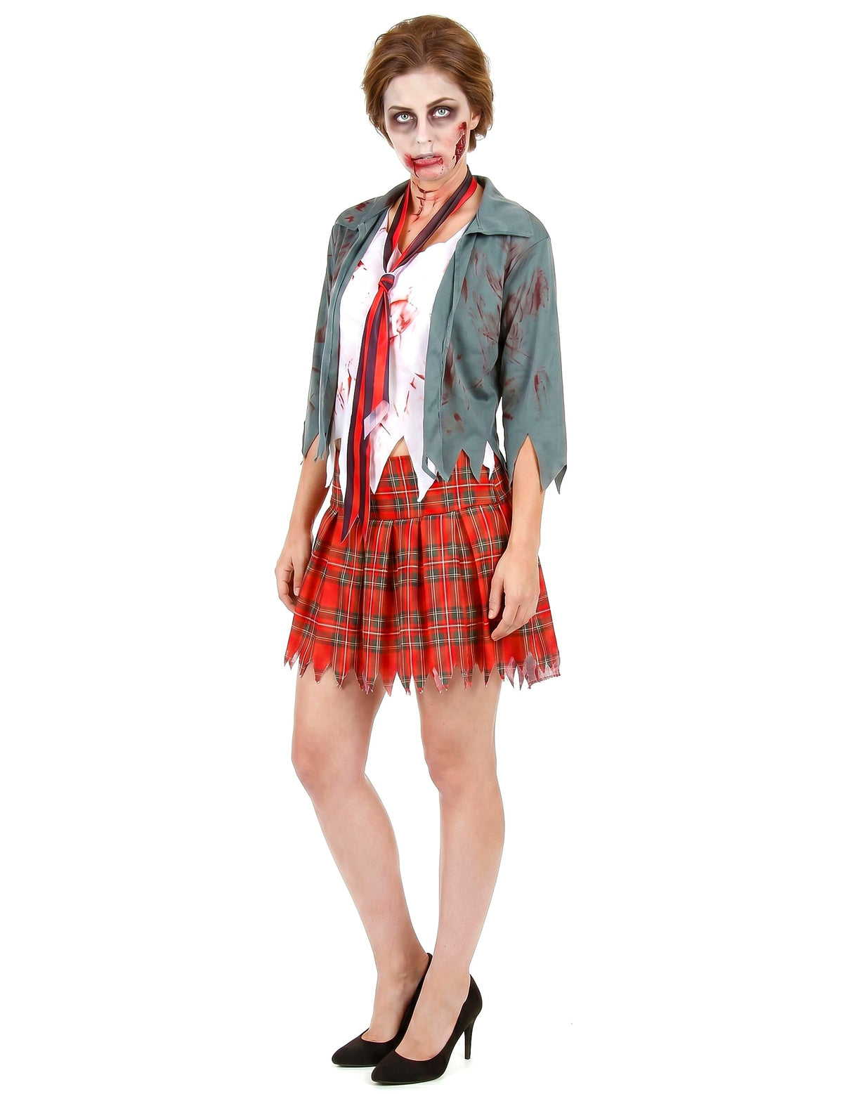 Disfarce de aluna zombie mulher