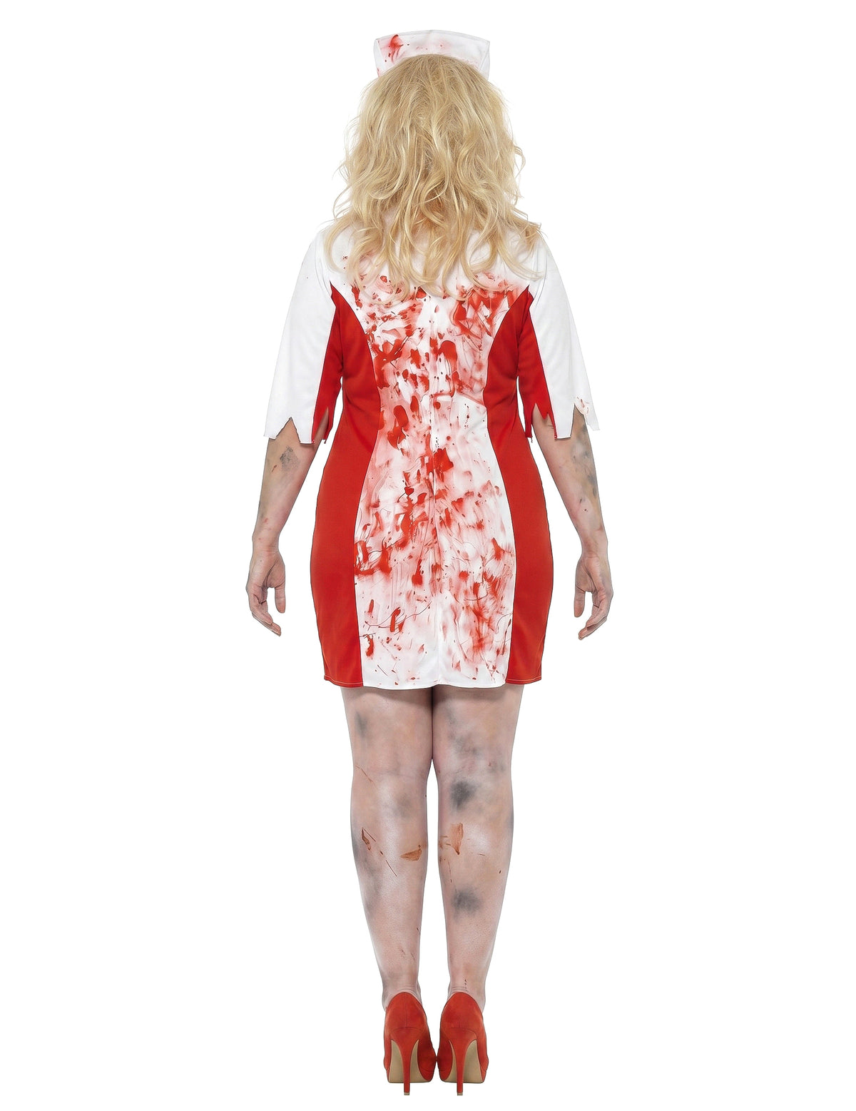 Disfarce enfermeira zumbi mulher Halloween