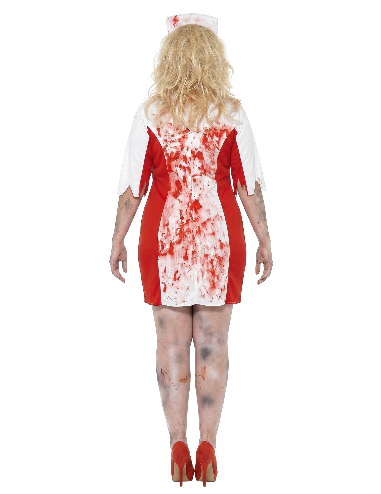 Disfarce enfermeira zumbi mulher Halloween