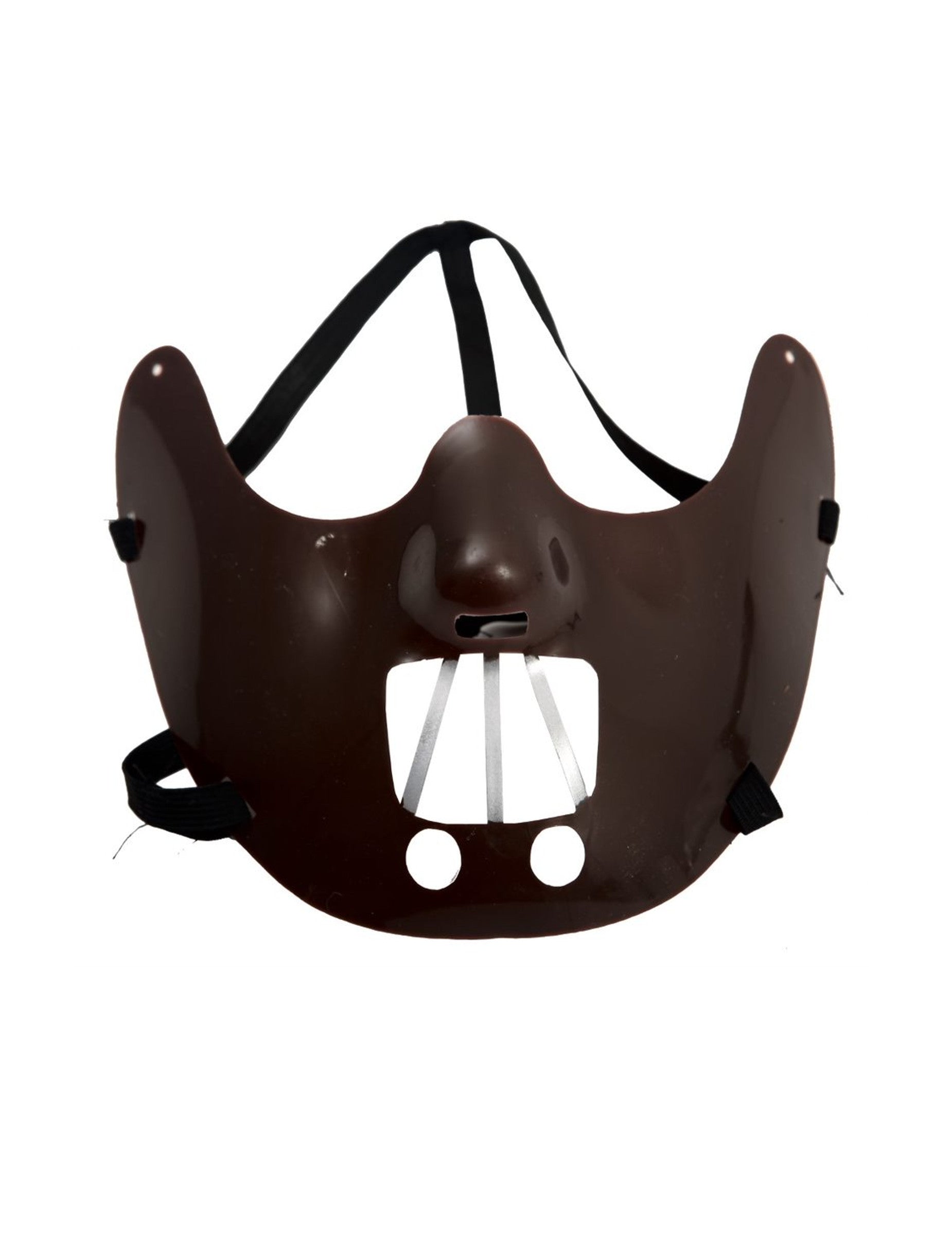Demi-masque cannibale pour adulte marron