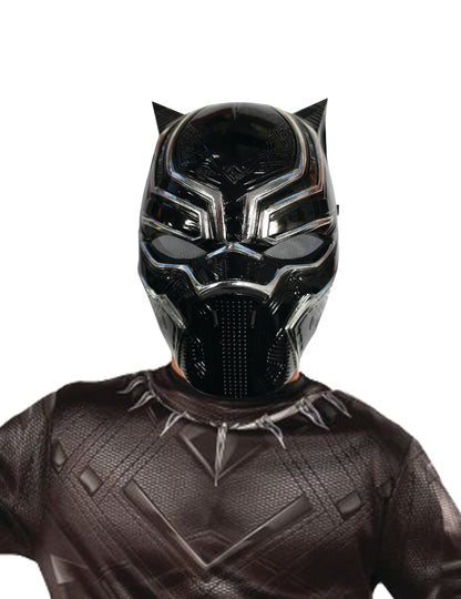Demi-masque Black Panther pour enfant noir et argenté