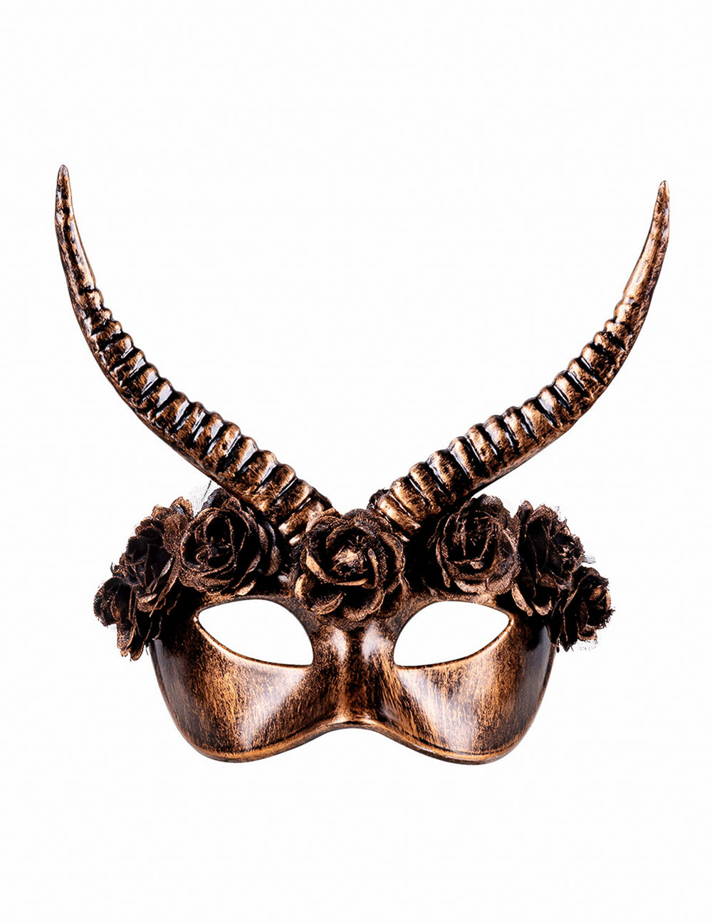 Vue de face du demi masque sexy Steampunk pour adulte