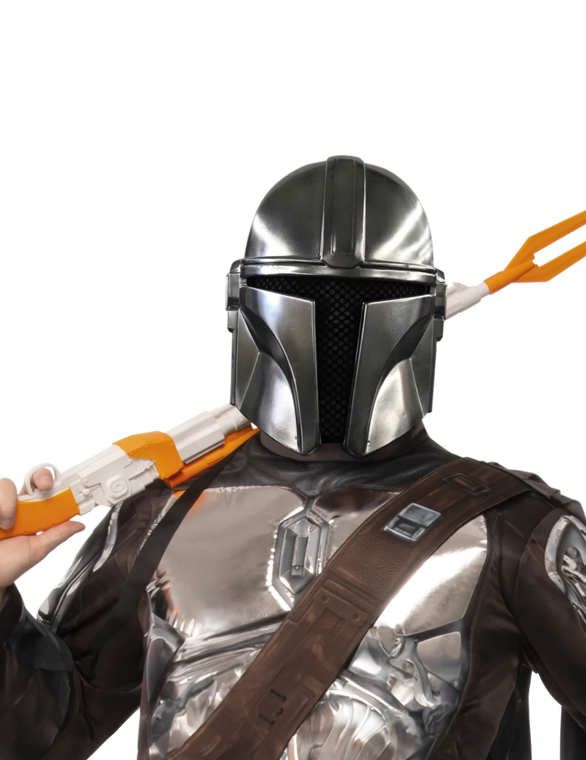 Meio máscara The Mandalorian™ prateado para adulto