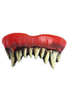 Dentier clown de l'horreur pour adulte gencives rouges et dents jaunes pointues