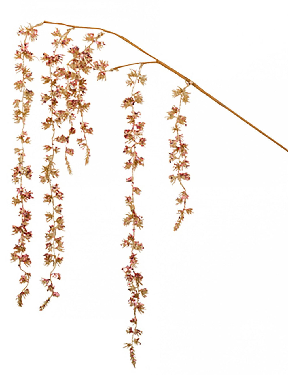 Descida de ramos para decoração feérica ouro rosa com lantejoulas