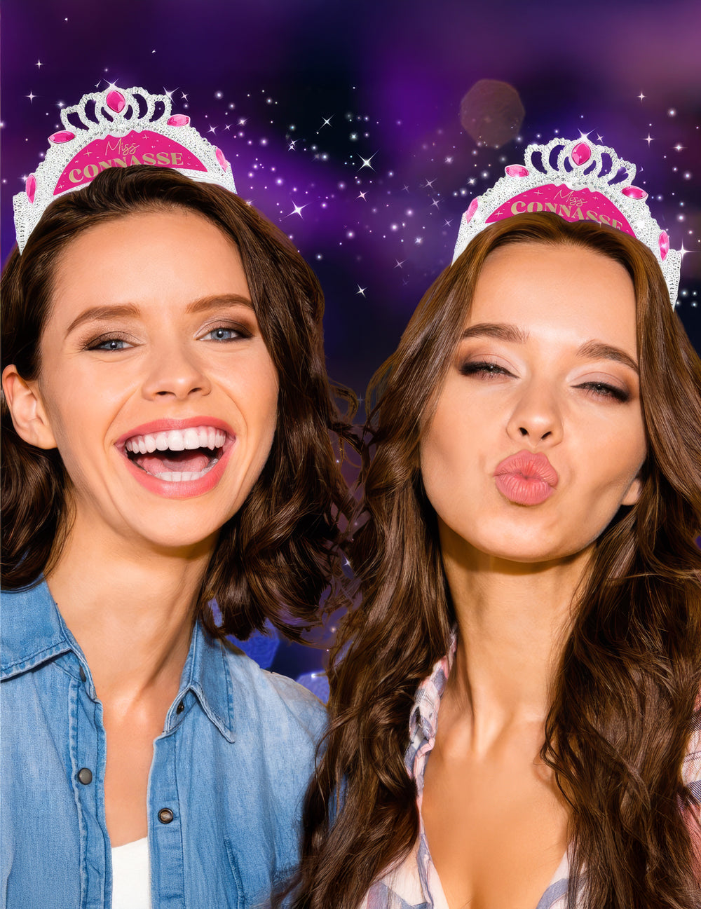 Mise en situation du diadème humoristique Miss Connasse