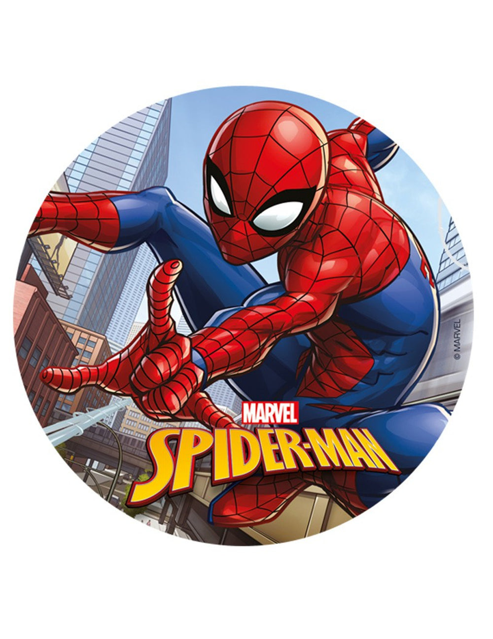 Disque azyme Spiderman pour enfant rouge et bleu