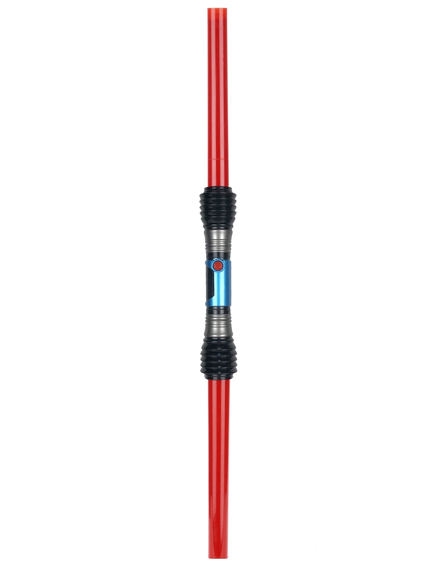 Détail du manche et des doubles lames du double sabre lumineux et sonore pour enfant
