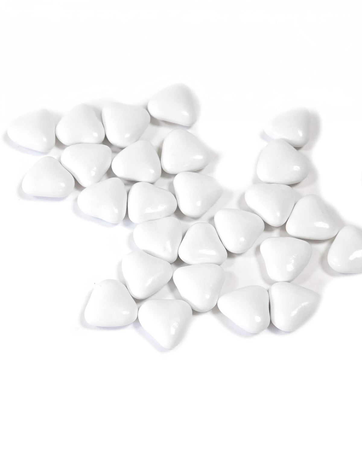 Drageias mini coração de chocolate para casamento e comunhão branco