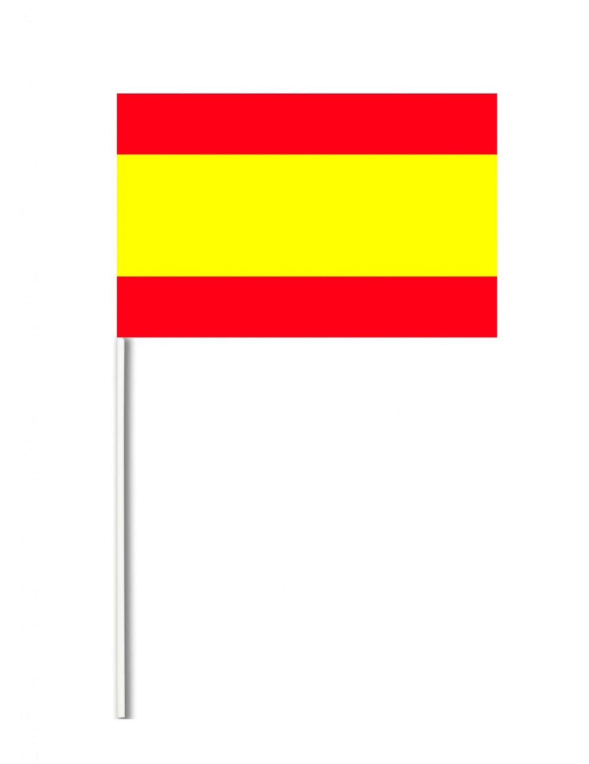 Drapeau papier Espagne pour supporter rouge et jaune