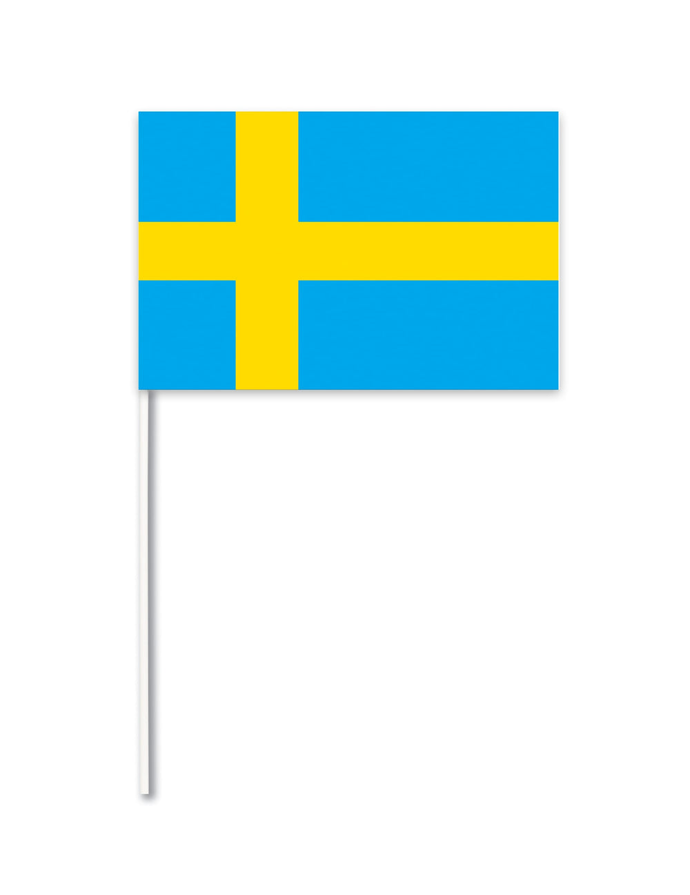 Drapeau papier Suède bleu et jaune