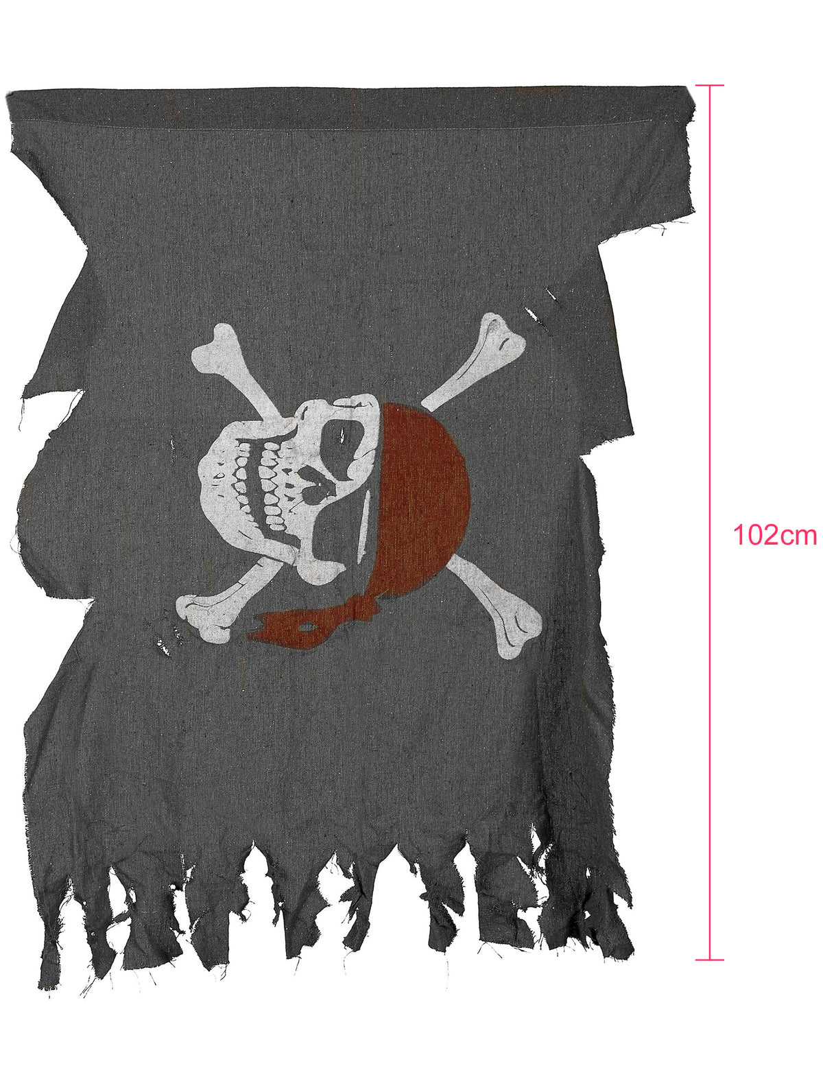 Détail des dimensions du drapeau pirate pour décoration