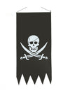 Drapeau pirate tête de mort pour fête noir et blanc avec sabres croisés