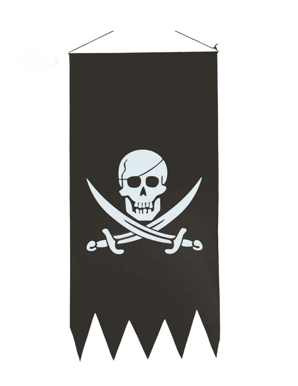 Bandeira pirata com caveira para festa em black and white com sabres cruzados