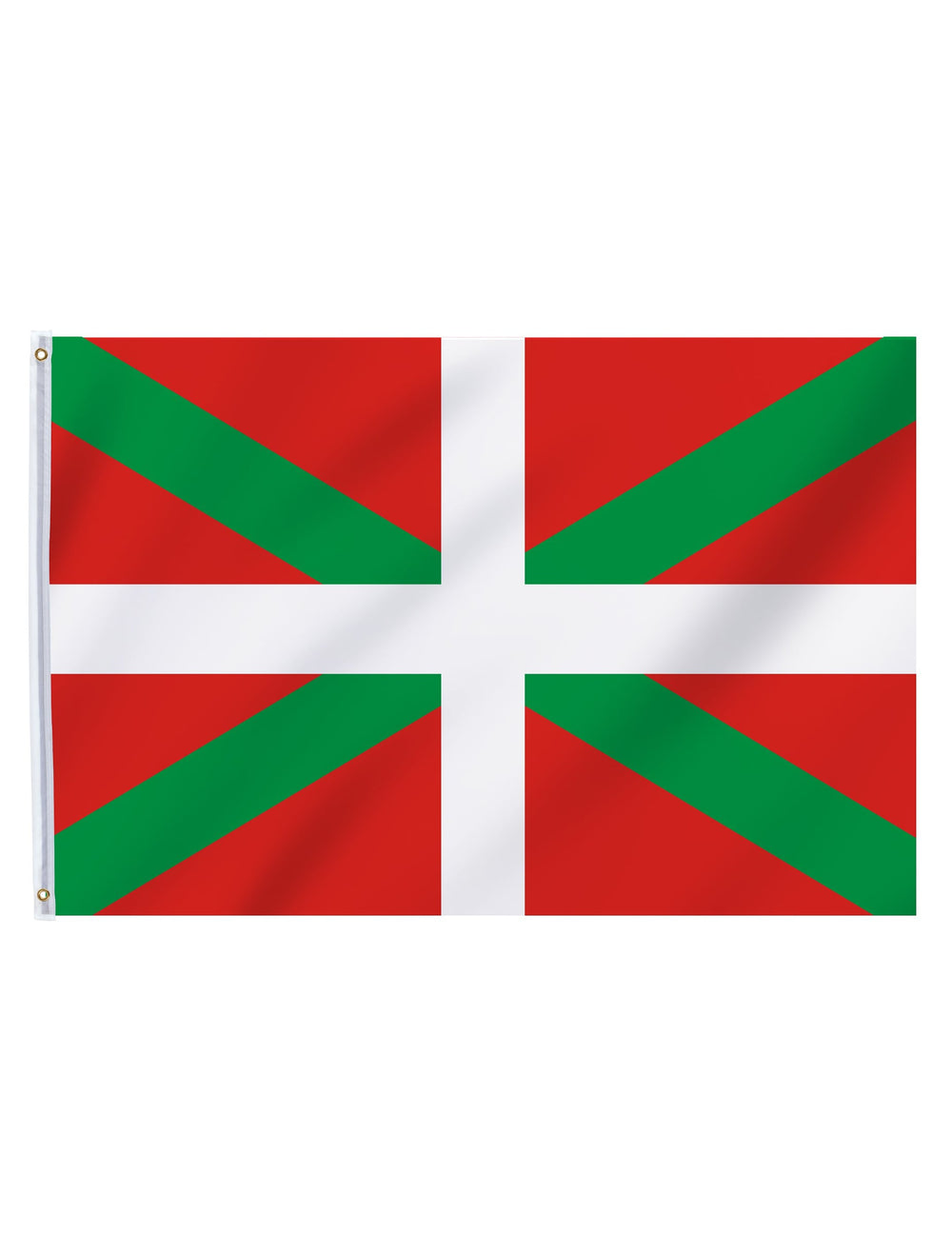 Drapeau supporter Pays Basque rouge vert et blanc