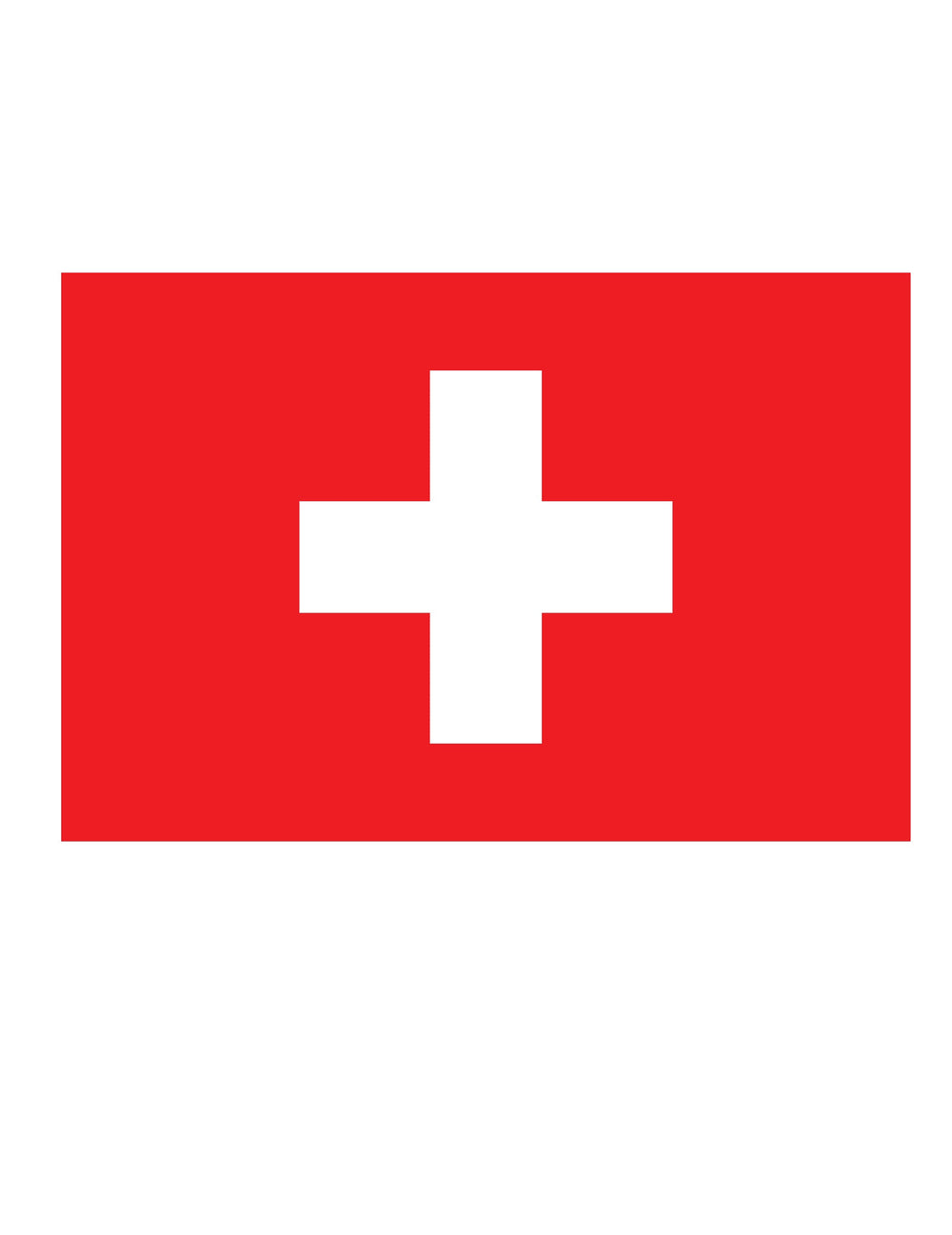 Drapeau Suisse pour supporter rouge et blanc