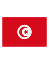 Drapeau Tunisie pour supporter rouge avec croissant et étoile blanche