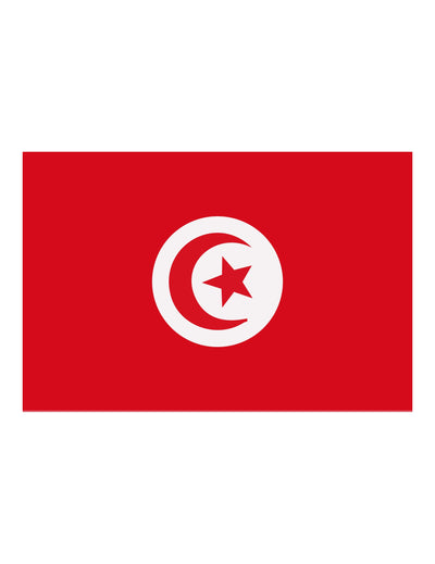 Drapeau Tunisie pour supporter rouge avec croissant et étoile blanche