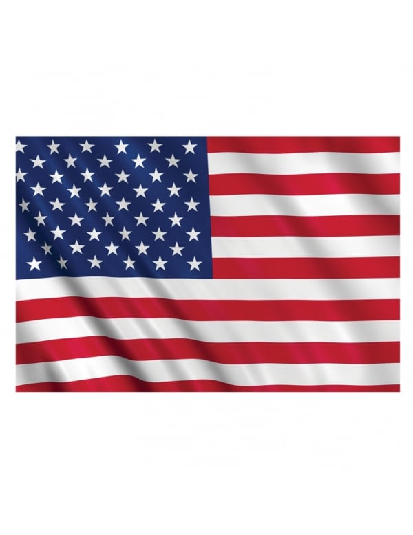Drapeau supporter USA pour adulte bleu blanc rouge avec étoiles