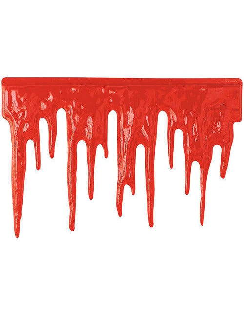 Décoration murale gouttes de sang pour Halloween rouge