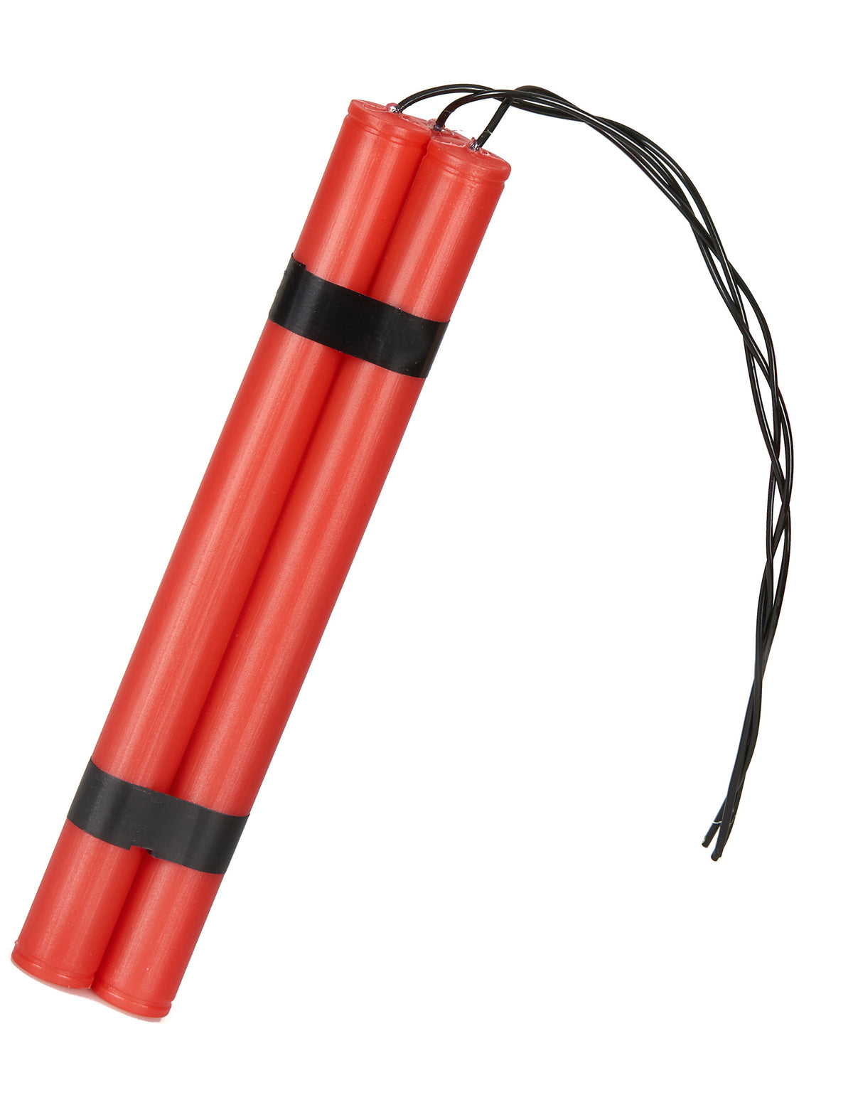 Fausse dynamite pour adulte rouge avec fils noirs