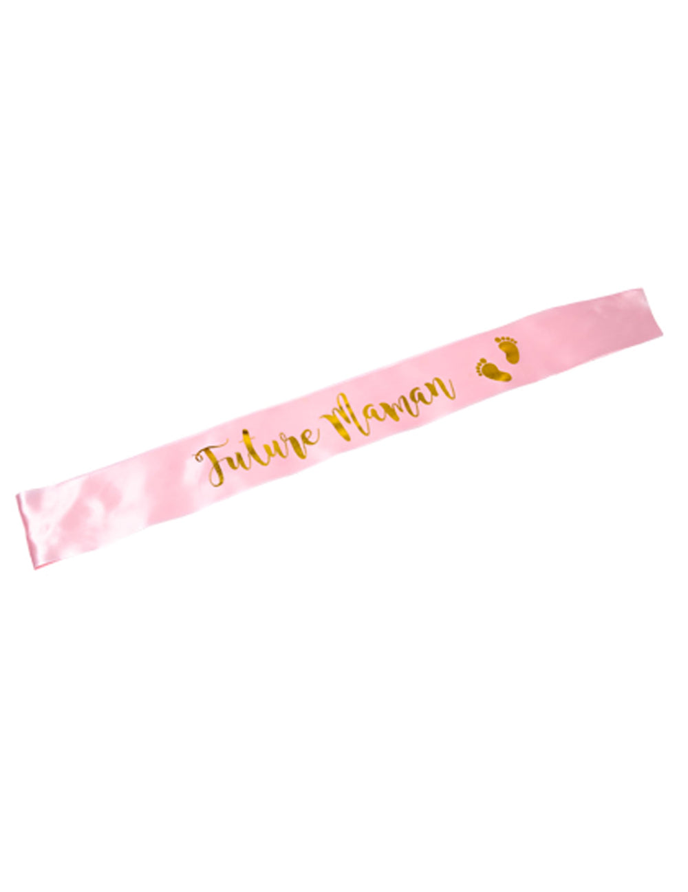 Écharpe en satin future maman pour babyshower rose et dorure
