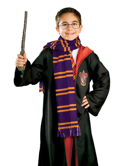 Écharpe Harry Potter pour enfant violette et jaune à rayures