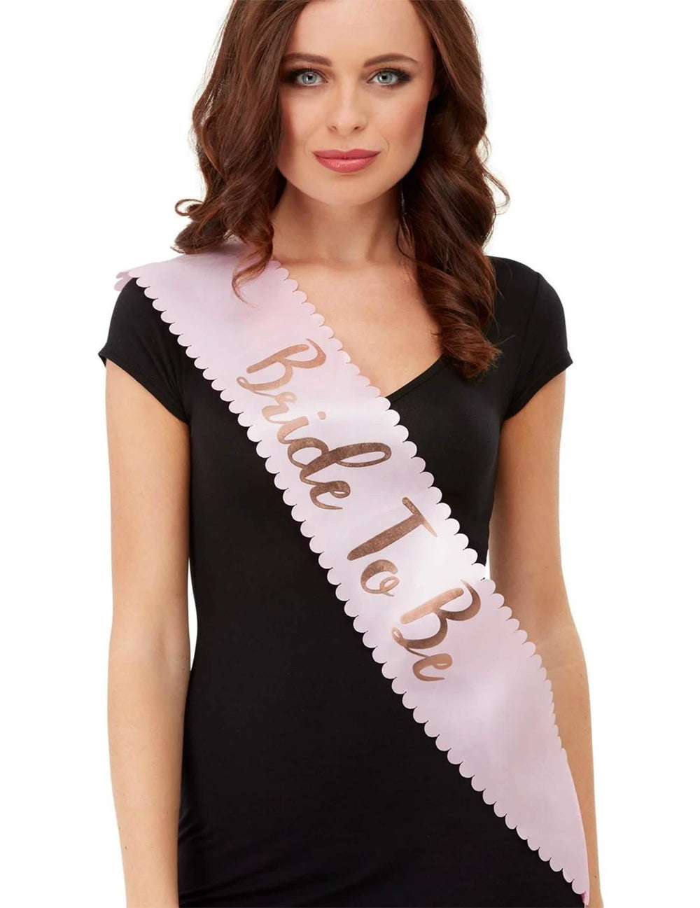 Echarpe Bride to Be EVJF para adulto cor de rosa com lettragem cor de rosa brilhante