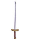 Epée de chevalier médiéval argentée et dorée