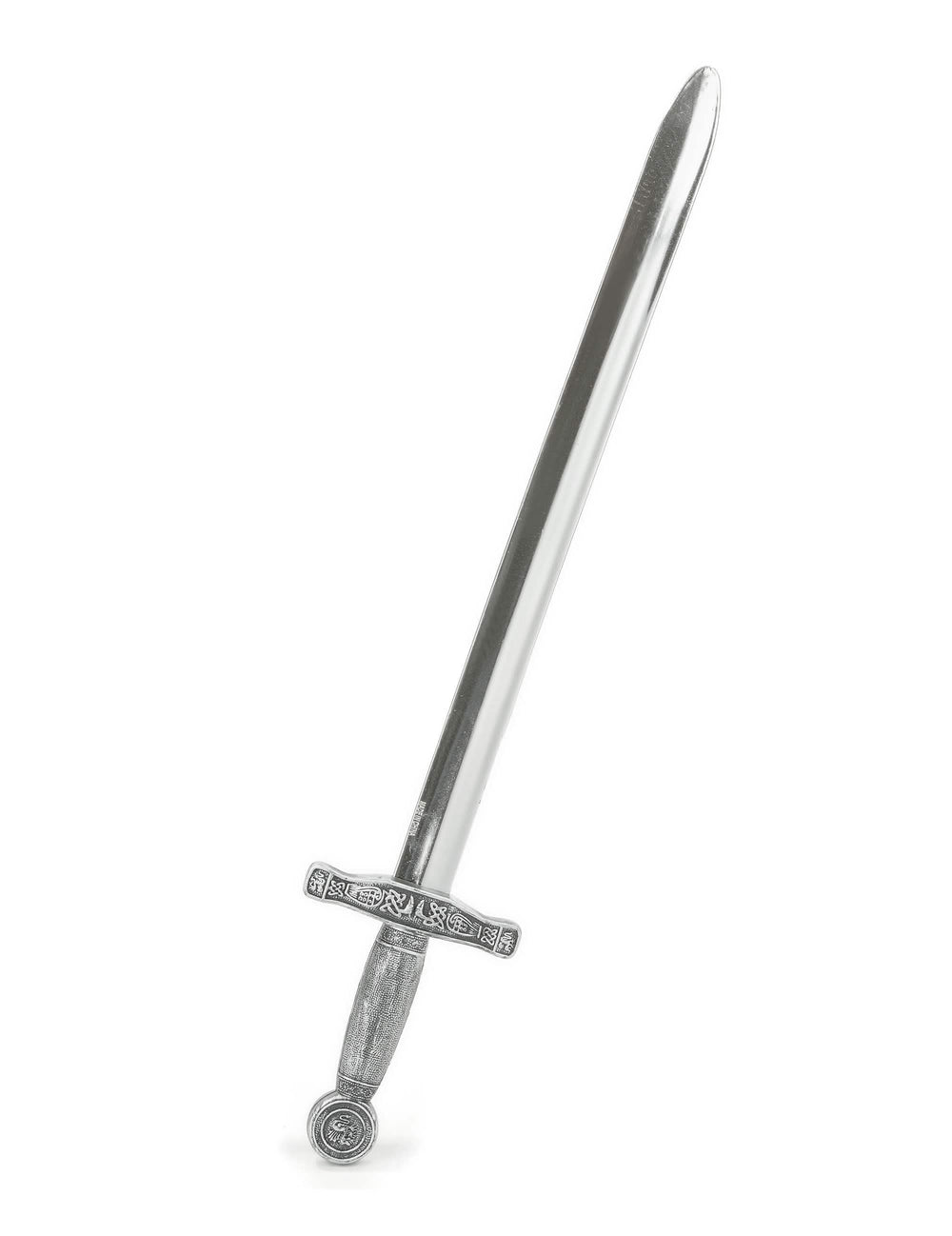 Espada de cavaleiro prateada em plástico
