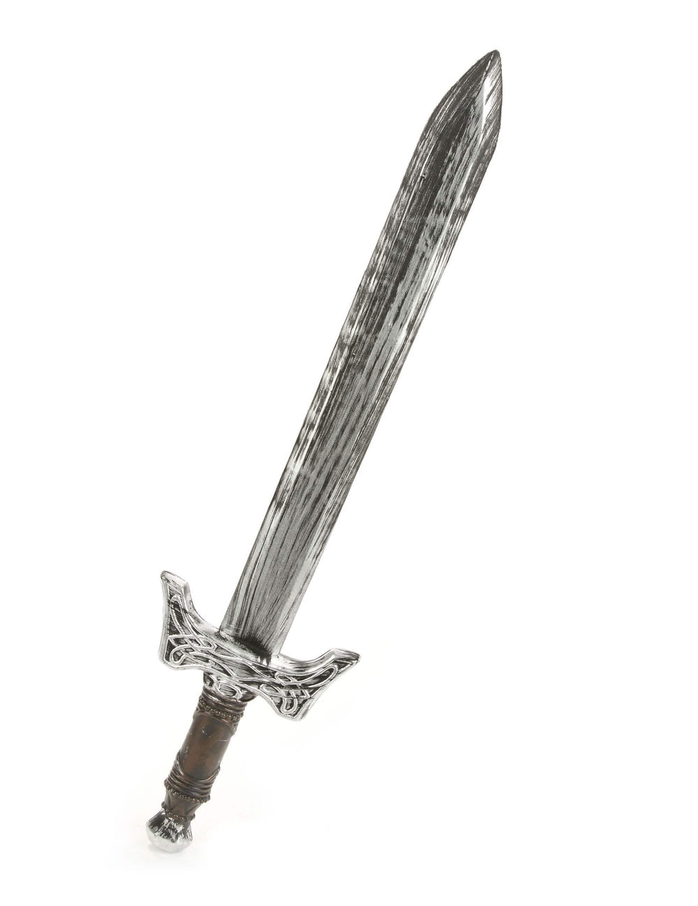 Espada de cavaleiro em plástico prateada e castanho