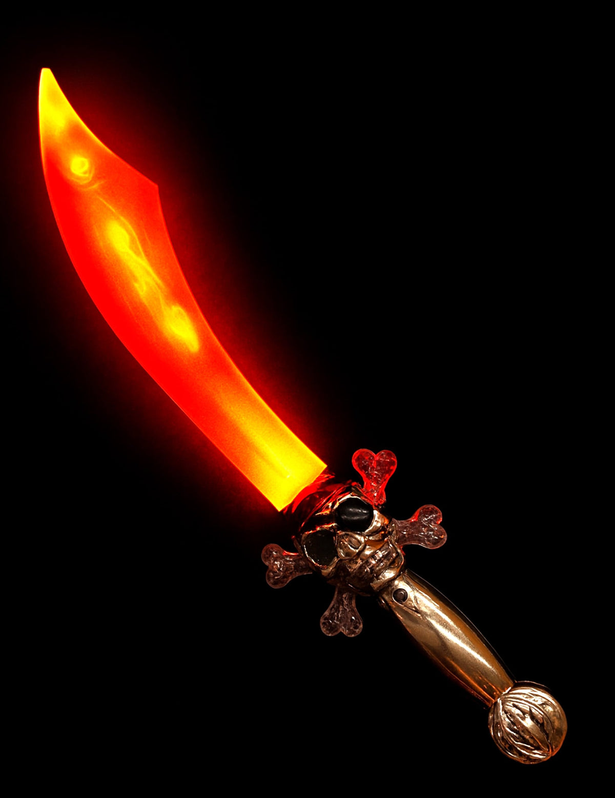 Effet lumineux rouge de la lame de l'épée de pirate lumineuse pour enfant