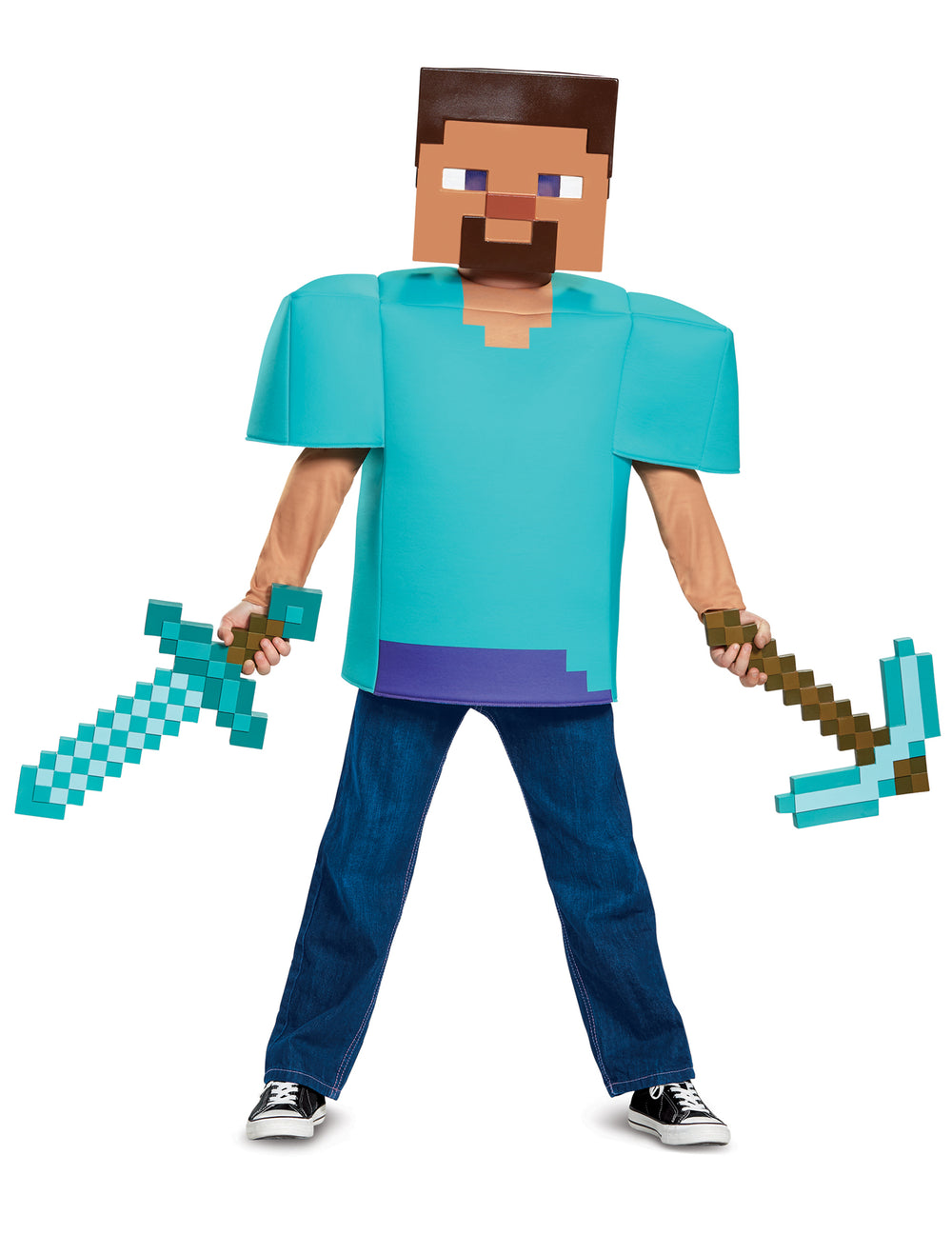 Mise en situation de l'épée Minecraft™ pour enfant