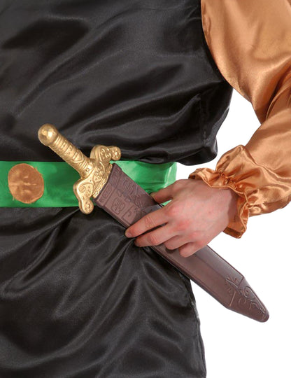Détail de l'épée portée à la ceinture de l'épée petit gaulois