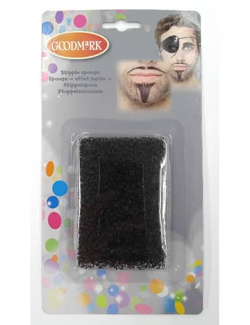 Esponja para maquilhagem de barba para adulto preta alveolada