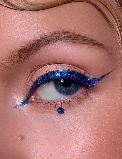 Eyeliner com glitter azul eléctrico Si si la paillette™