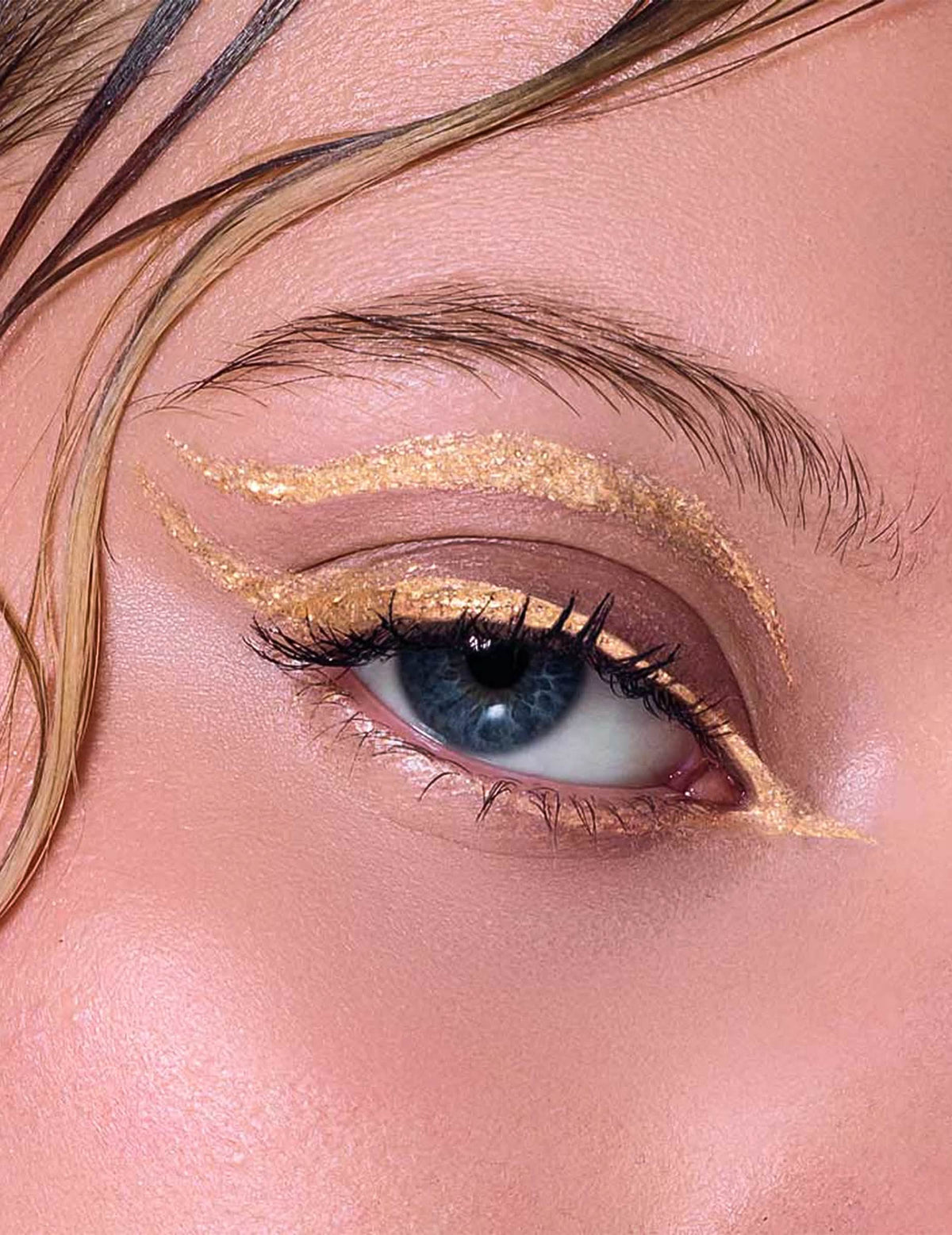 Eyeliner com glitter ouro metálico Si si la paillette™