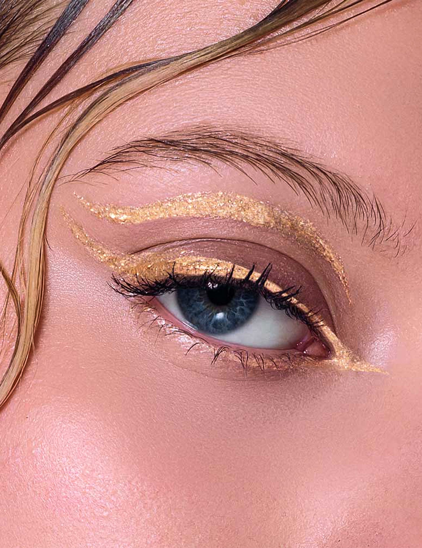 Eyeliner com glitter ouro metálico Si si la paillette™