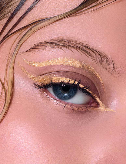 Eyeliner com glitter ouro metálico Si si la paillette™