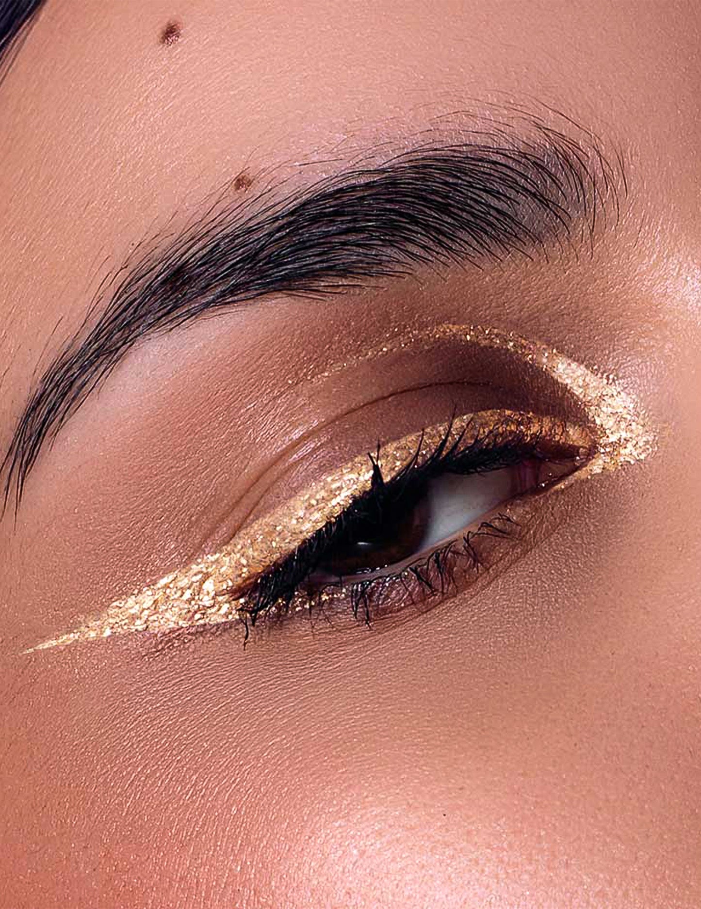 Eyeliner com glitter ouro metálico Si si la paillette™